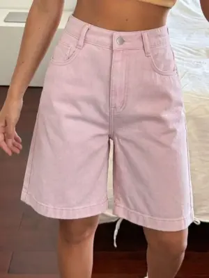 Women's Casual Mid-Rise Bermuda Denim Shorts