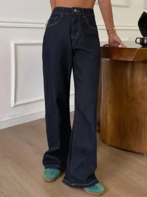 Women's Mid-Rise Flare Leg Casual Denim Jeans