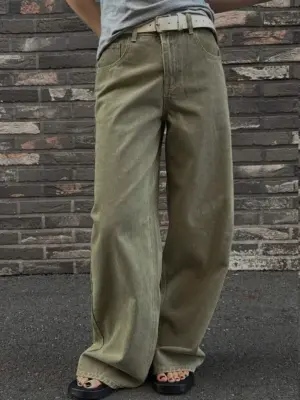 Women's Mid-Rise Relaxed Fit Casual Denim Jeans